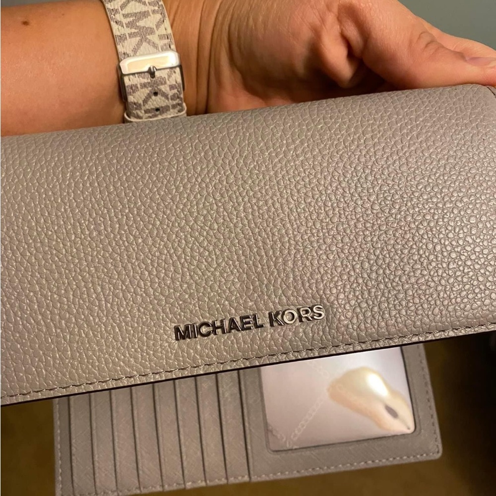 Pebbled leather Michael Kors trifold wallet